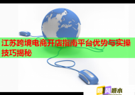 江蘇跨境電商開店指南平臺優(yōu)勢與實(shí)操技巧揭秘