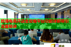 跨境電商開店全攻略平臺功能詳解吸引流量秘訣